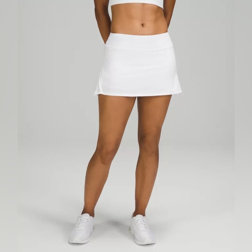 White Lululemon Skirt with Pleated Sides